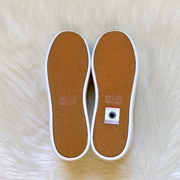 UGG White Leather Olive High Top Sneakers - Picture 6 of 6